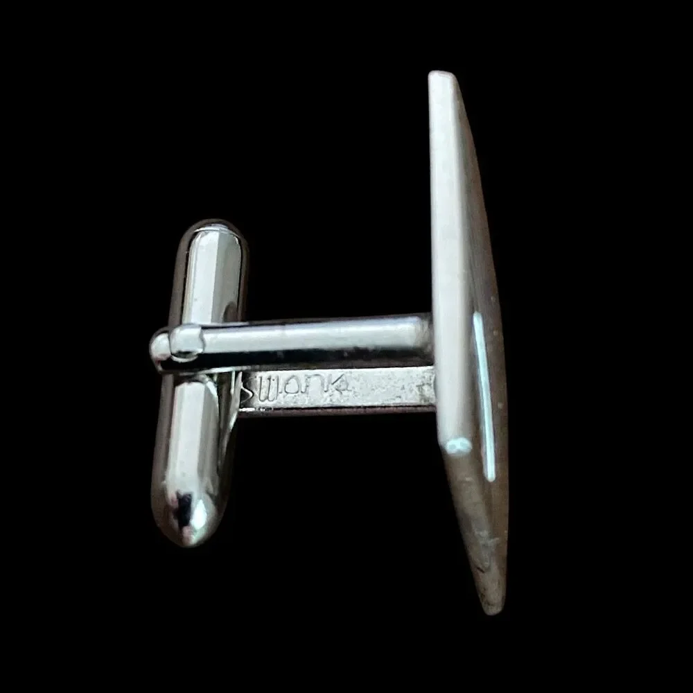 Vintage Swank Cufflinks Silver Tone Squares MCM Mad Men